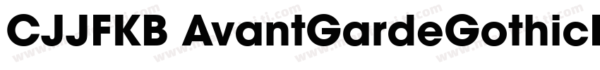 CJJFKB AvantGardeGothicItcT Bold字体转换